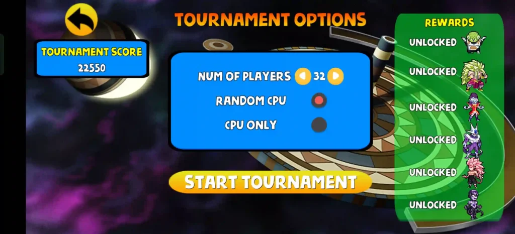 Power Warriors Mod Tournament Unlocked 5